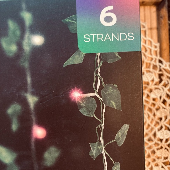 Vine Curtain Lights 66 White, Pink & Purple, 6 Strands of LED Lights. - Picture 3 of 9